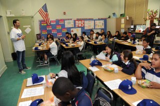 Andre Ethier at Nightingale Middle School LAUSD