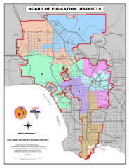 Map LA Unified School Board Districts LAUSD