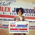 Supporter at Alex Johnson Campaign launch LAUSD