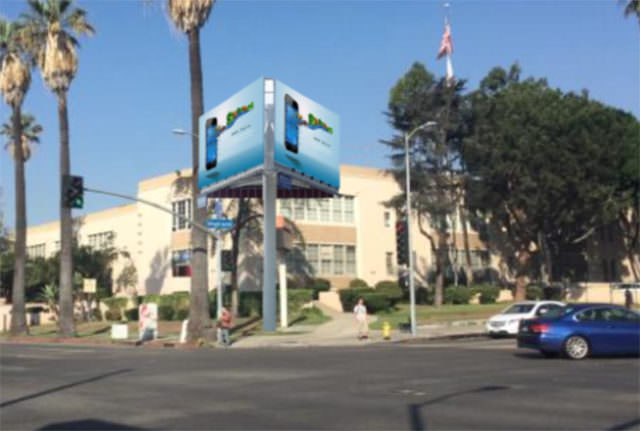 Hollywood High hopes to make money for textbooks by erecting a digital sign  at one of LA's most dangerous intersections