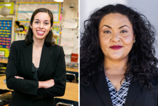 A headshot of Kelly Gonez and a headshot of Rocio Rivas