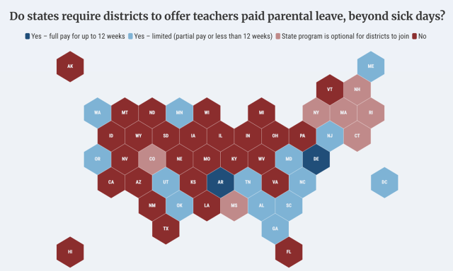 Teachers in 34 States Don’t Get Paid Parental Leave, New Study Finds ...